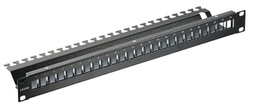 LEONI Patch panel 19" Panel 1RU, 24 port