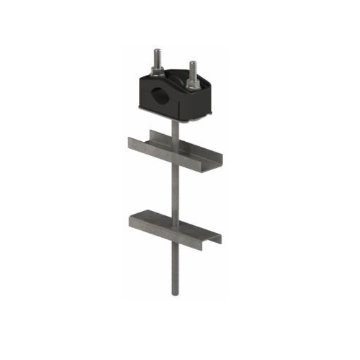 Picture of U-1 single holder for reinforced concrete pole for pipes diameter 25-46 mm with 150 mm offset