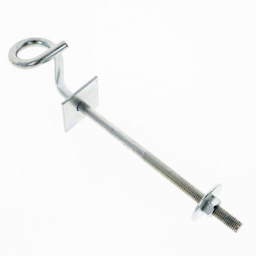 Picture of Pole hook bracket with a locking washer on a 12 mm diameter bolt