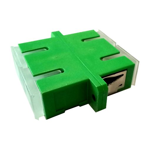Picture of adapter sm SC APC duplex with transparent cap