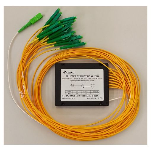 Picture of Splitter SM PLC 1x16 ABS 100x80x10mm 2,0mm, subunits 1m, 1260-1650nm, IN: SC APC, OUT - LC APC, G657A1
