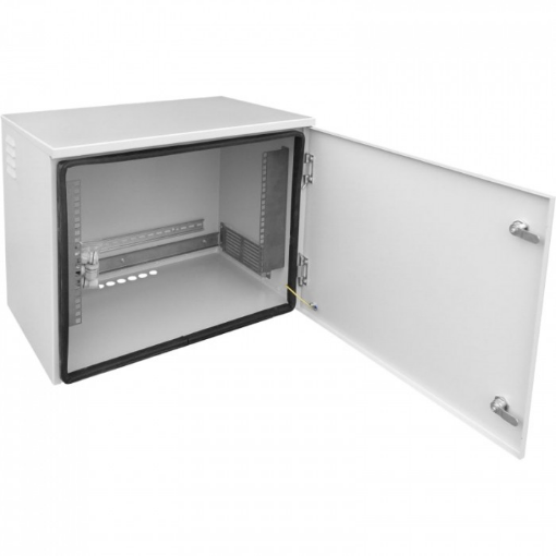 Outdoor Mast-Mounted Telecom. Cabinet 19” 12U, Ventilated 430x590x660mm