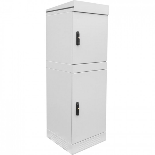 Outdoor Free-Standing Telecomm. Cabinet 19" 30U 18+12 Modular 610x610x1830mm