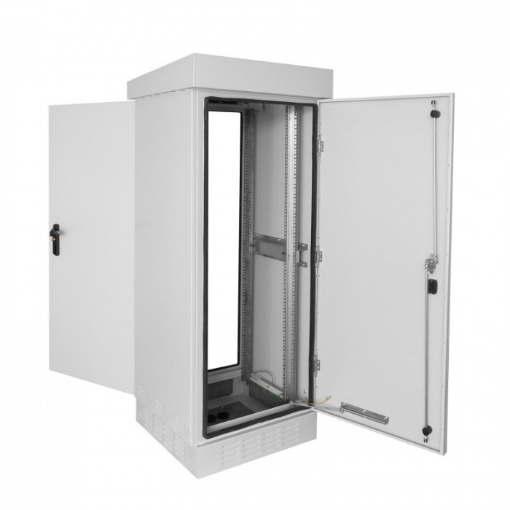 Outdoor Free-Standing Telecom. Cab. 19" 30U, Two-Door +Insulation 610x610x1680mm