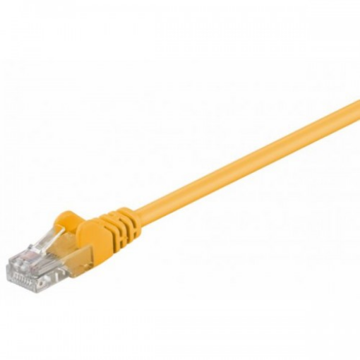 Patch Cable U-UTP, CAT5, RJ45, Yellow 2m