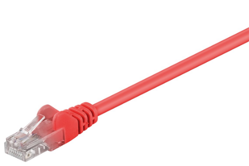 Patch Cable U-UTP, CAT5, RJ45, Red 5m