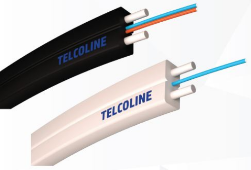 FLAT DROP 2F/FTTH – 2fiber, LSOH,G.657A1, UV ARP prot., white colour, Telcoline