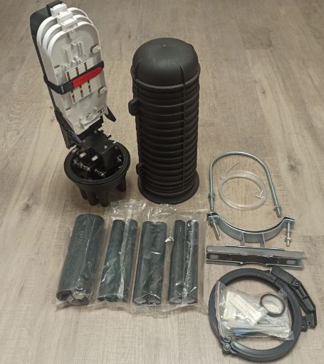 FCST012230/96 - optical closure,96 splice,pole mounted instal. kit, heat seal.